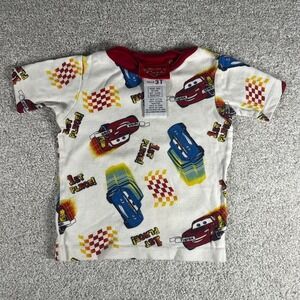 Vintage toddler 3t cars the movie all over print short sleeve pajama top